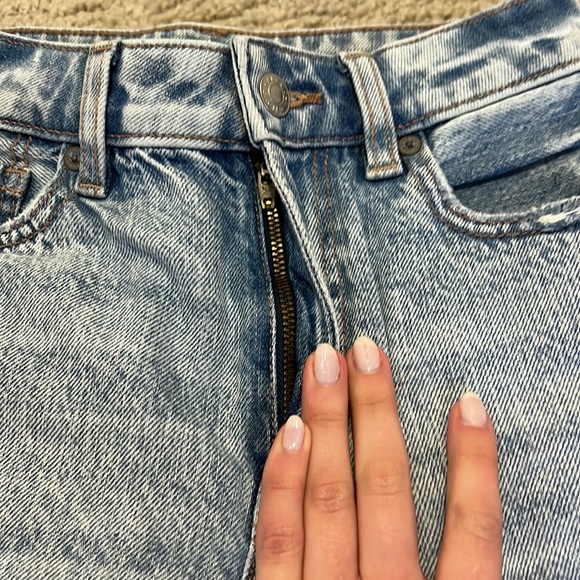 American Eagle Mom Straight Jeans Size 00 - Picture 7 of 9